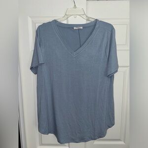 NEW Zenana Ashy Blue T-Shirt with Buttery Soft Texture, Size 3X
